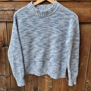 Style & Co. Heathered Light Blue Mock Neck Sweater
